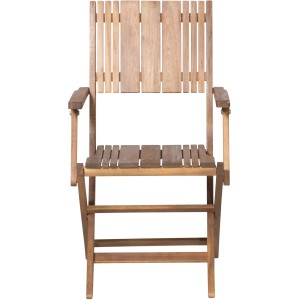 Siena Garden Klappsessel Falun, beige, aus Akazienholz. Gartenstuhl für Terrasse und Balkon.