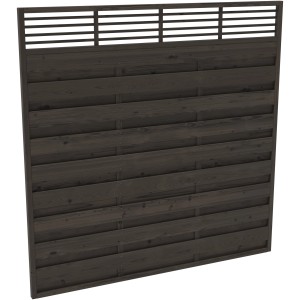 Graues Sichtschutzzaun-Element Wien, 180x180 cm, aus Holz für den Garten.