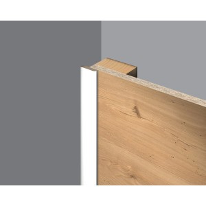 Egger Abdeckleiste Decowall AL201, weiß, 2,4 m, zur Wandverkleidung und für harmonische Übergänge.