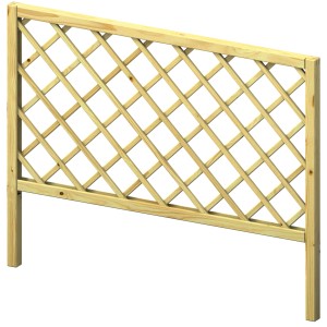 Rechteckiges, braunes TraumGarten Cora Rankgitter aus Holz (FSC®), 128 cm breit.