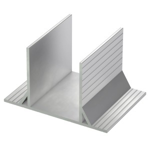 Boden-Kopfanker für Ecofix Pfosten (80x80 mm) zur stabilen Montage von Terrassendielen.