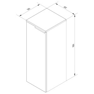 Technische Zeichnung: Fackelmann Bad-Hochschrank Luna, anthrazit, 30,2 cm breit, Maße