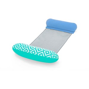 Bestway Pool-Hängematte Comfort Plush, blau-türkis, mit Netzliegefläche. Ideal zum Entspannen im Wasser.