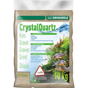 Aquarium Kies Naturweiß, 1-2mm, 10kg Sack. Kristall-Quarzkies für Aquarien.
