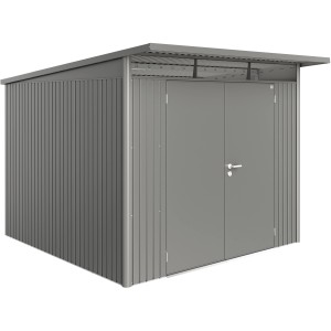 Biohort Metall-Gerätehaus AvantGarde Gr. A7 quarzgrau-metallic Doppeltür