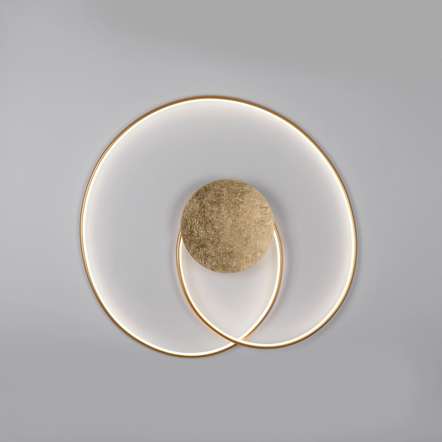 Moderne LED-Deckenleuchte Nastro Gold (70x65 cm) von Paul Neuhaus.