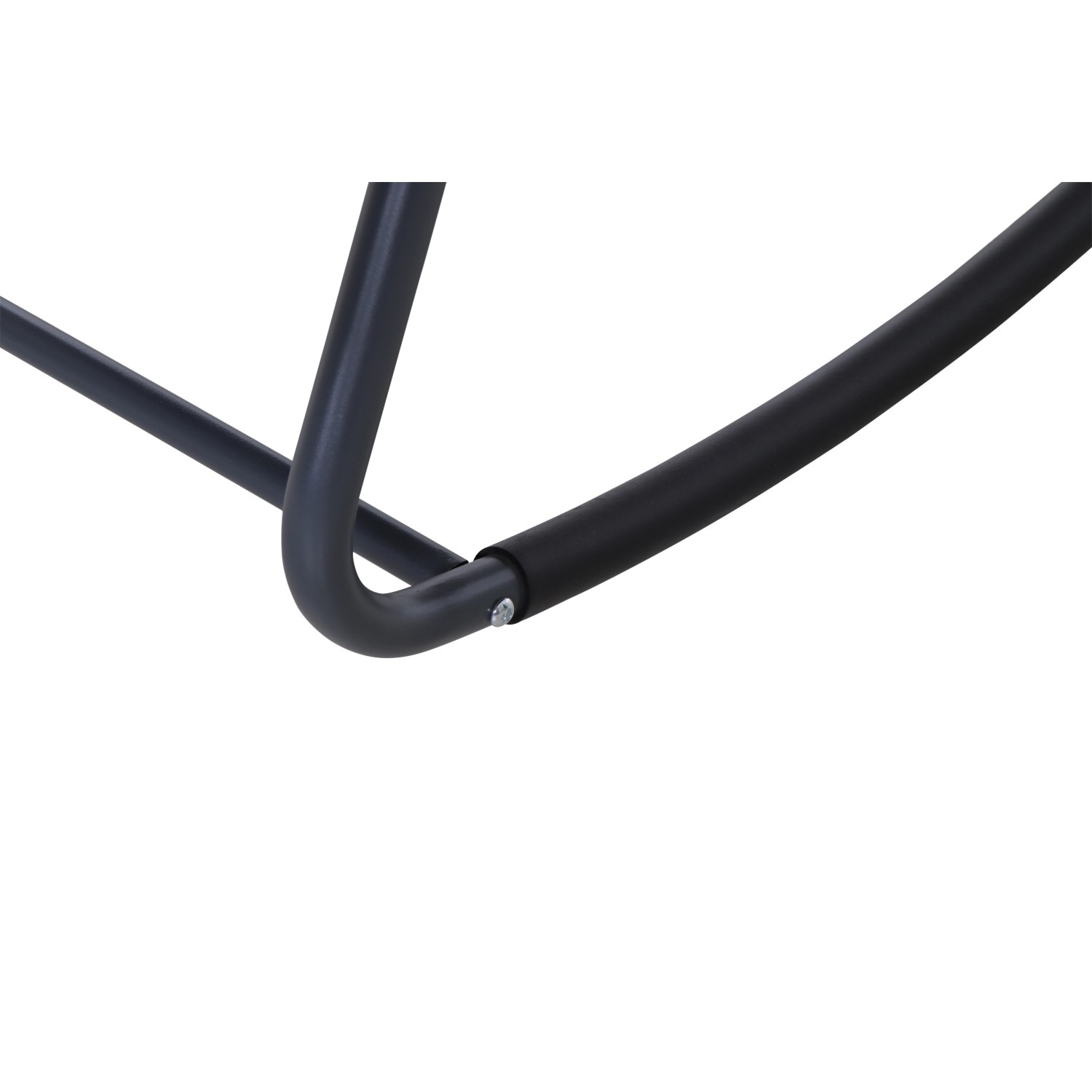 Detailaufnahme: Anthrazitfarbenes Stahlgestell der Siena Garden Schaukelliege Aliano.