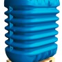 Blauer 4rain Erdtank Modularis 10.000 l Haus-Premium Paket auf Palette.