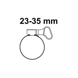 Kirchhoff Schlauchklemme mit Flügelgriff, 23-35 mm Spannbereich, 2er-Set.