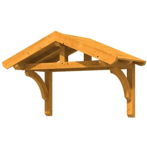 Skan Holz Haustür-Vordach Stettin 1 Eiche hell lasiert 180 cm x 80 cm