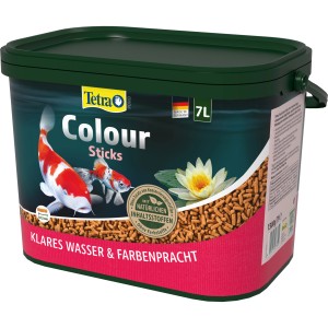 Tetra Pond Colour Sticks 7L: Fischfutter für leuchtende Farben im Gartenteich.