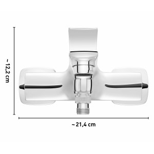baliv Wannenarmatur WA-5080 Chrom, Aufputz-Wannenmischer mit Einhebelmischer.