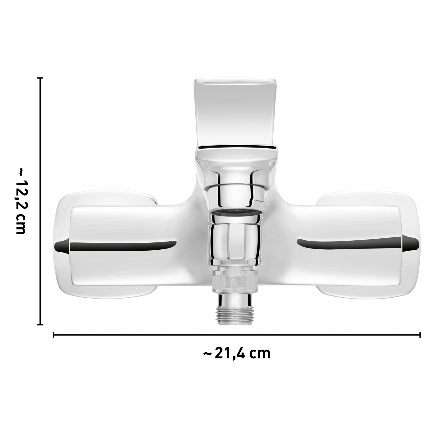 baliv Wannenarmatur WA-5080 Chrom, Aufputz-Wannenmischer mit Einhebelmischer.