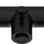 Schütte Thermostat Badewannenarmatur London, Schwarz Matt, Aufsicht.