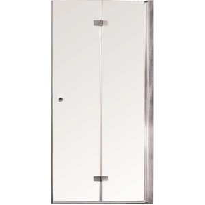 Sanotechnik Falttür Duet, 95x195 cm, Klarglas, Anschlag rechts. Ideal für kleine Bäder.
