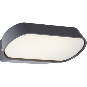 Moderne, matte, schwarze LED-Außenwandleuchte Samira für den Außenbereich.