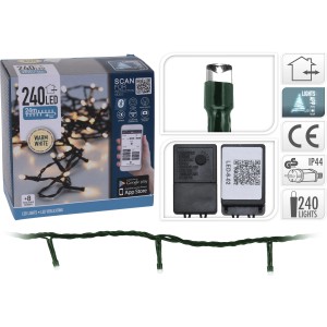 LED Lichterkette 240 warmweiße LEDs App-Steuerung innen und außen