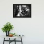 Komar Wandbild Star Wars Zitat (50x40 cm) mit Leia und Luke in Schwarzweiß.