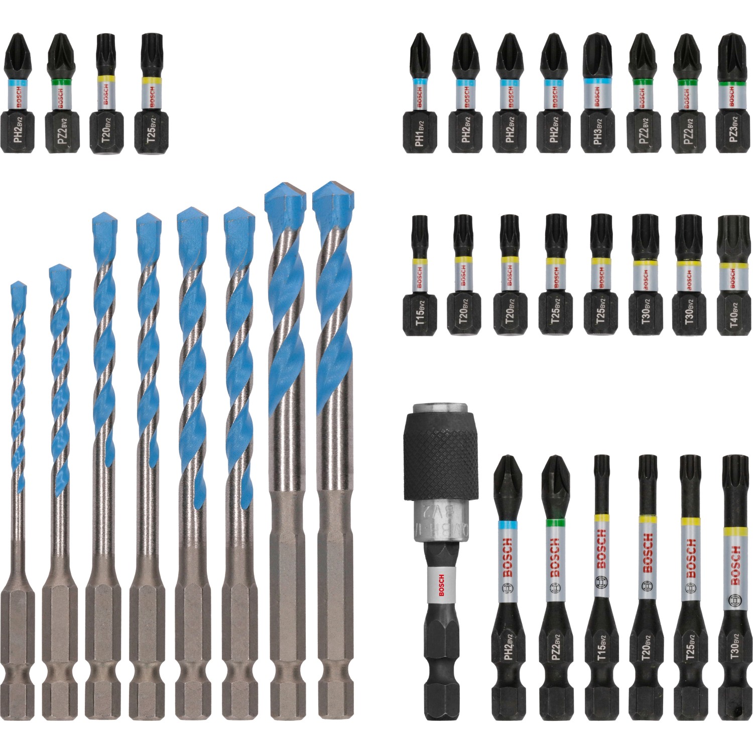 Bosch Pro Impact 35-teiliges Schrauberbit- und Bohrer-Set für präzises Schrauben und Bohren.