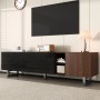 okwish TV-Schrank mit Vier Türen Wohnzimmer 180x38x50cm Braun_4