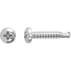 Universalschraube Ø 3,5 mm x 22 mm mit Panhead und PH-Antrieb, geeignet für Holz, Kunststoff und Beton.