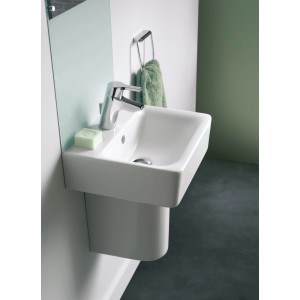 Ideal Standard Connect Cube Waschtisch, 65x46 cm, weiß mit Hahnloch und Überlauf.