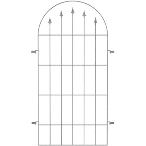 Feuerverzinktes Eleo Rankgitter Edera, 210x108cm, für Pavillons, Zubehör für Lauben & Pavillons.