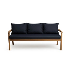 Setgarden Bankkissen Marine, 160x60 cm + 3 Rückenkissen für 3-Sitzer Gartenbank.