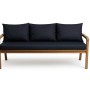 Setgarden Bankkissen Marine, 160x60 cm + 3 Rückenkissen für 3-Sitzer Gartenbank.