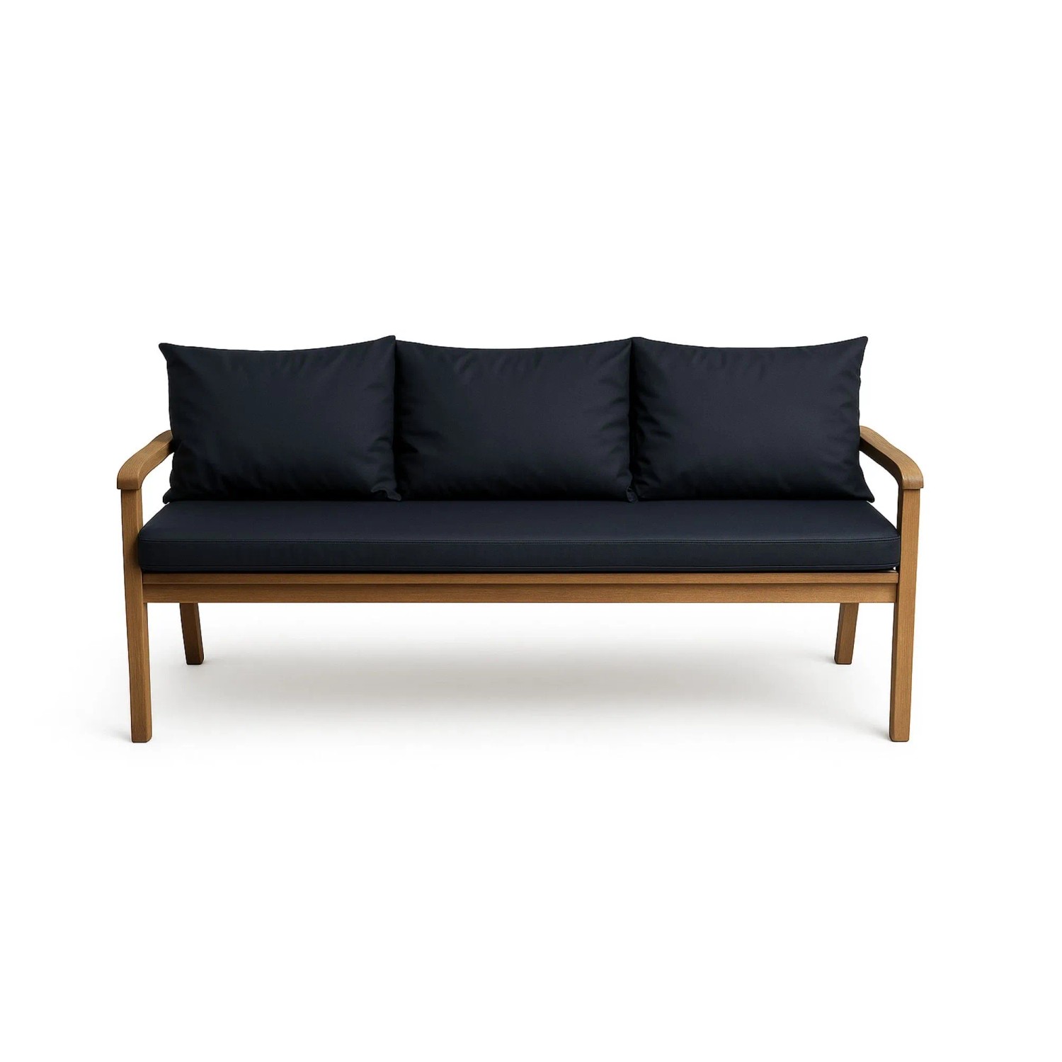 Setgarden Bankkissen Marine, 160x60 cm + 3 Rückenkissen für 3-Sitzer Gartenbank.