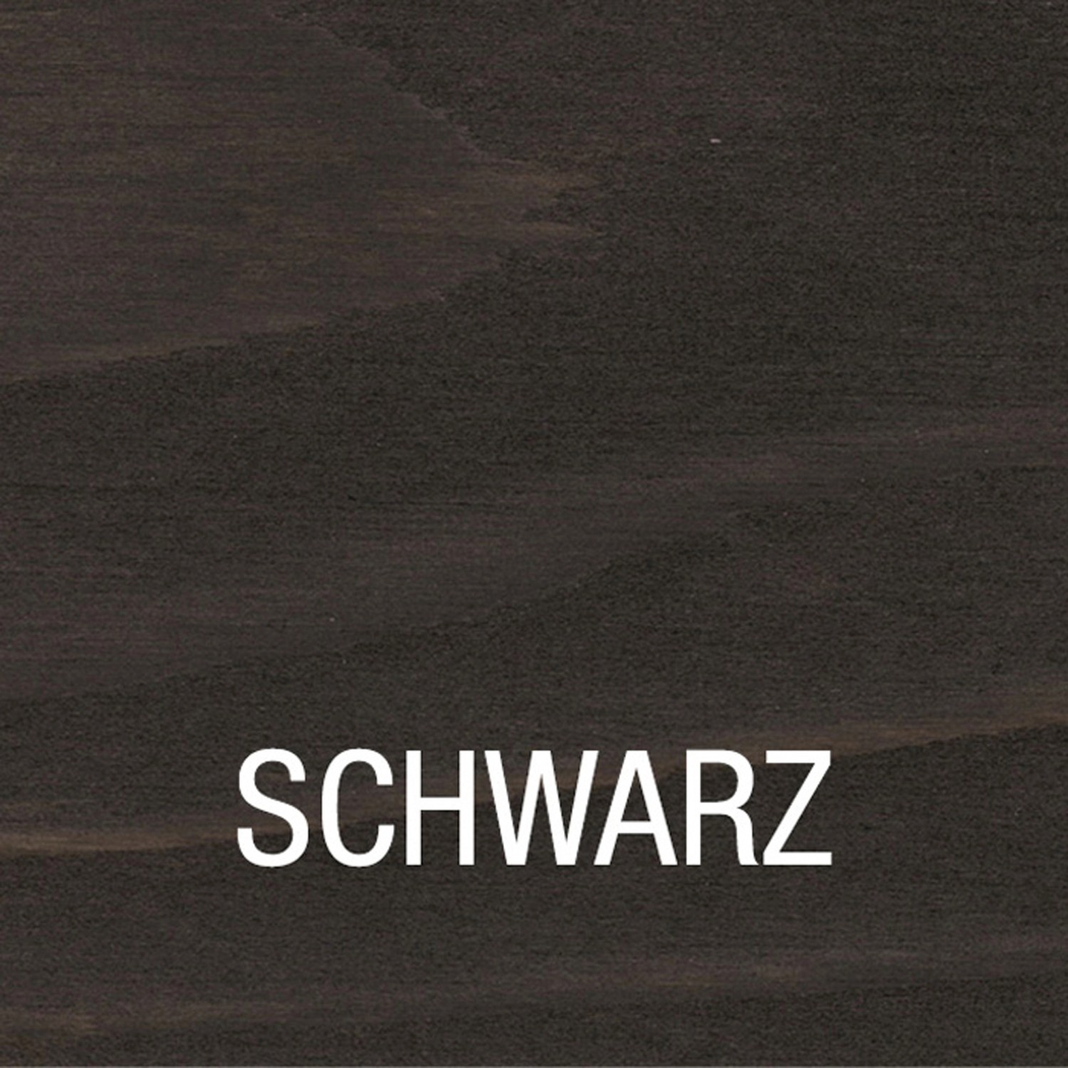 Holzprobe mit schwarzer Bondex Holzbeize, Maserung sichtbar.
