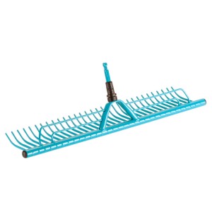 Gardena combisystem Rasenrechen, 60 cm Arbeitsbreite, zum Zusammenfegen von Grasschnitt und Laub.