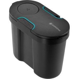 Gardena Intelligente Wasseraufbewahrung, schwarzer Wasserbehälter für Gartenbrunnen und Bewässerungssysteme.