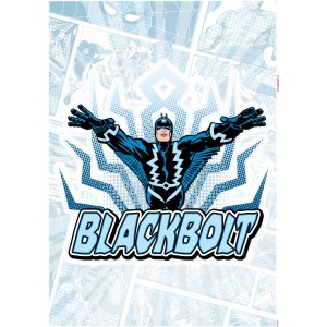 Komar Wandtattoo Blackbolt Classic, 50x70 cm, mit Comic-Motiv des Superhelden.