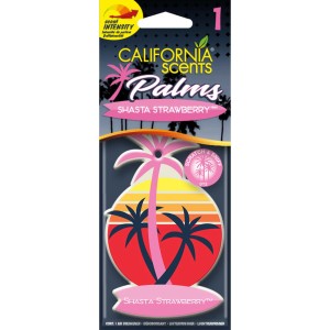 California Scents Lufterfrischer Palm Shasta Strawberry für Auto, mit Erdbeerduft.