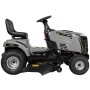 Texas Premium TTS98H Rasentraktor in Grau mit schwarzem Sitz und Lenkrad.