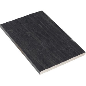 Schiefer-Trittplatte Graphit-Schwarz, 100x30x3 cm, für Gartenwege und zur einfachen Verlegung.