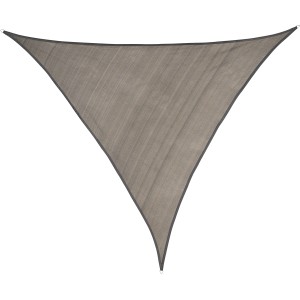 Dreieckiges, anthrazitfarbenes Sonnensegel Sun City aus HDPE, 360x360x360 cm.