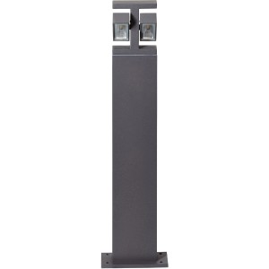 Brilliant LED-Außenstandleuchte Glynn, 2-flammig, anthrazit, für Garten und Hof.