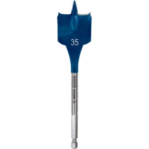 Bosch Flachfräsbohrer Expert Self Cut Speed, Ø 35 mm, blau-silber. Fräsbohrer für schnelles Bohren.