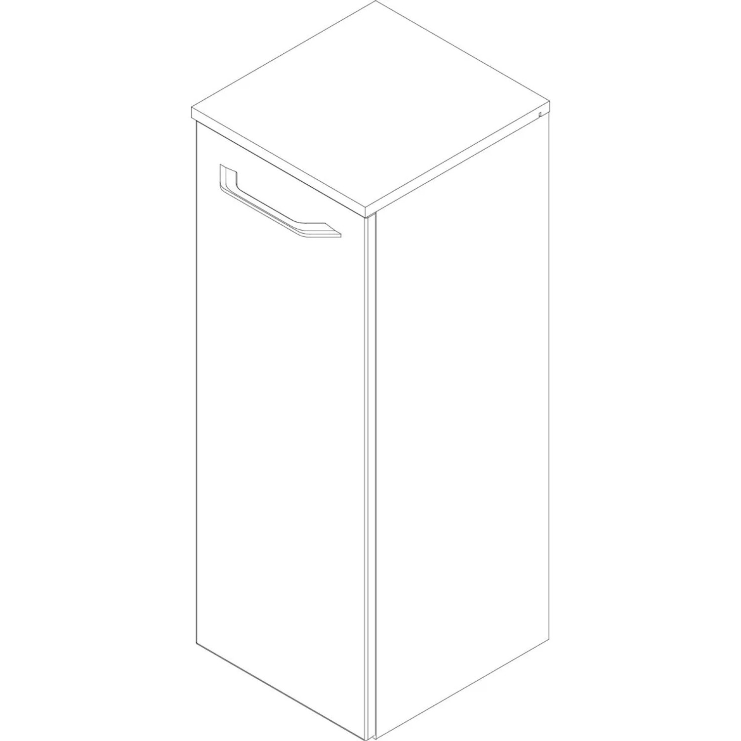 Fackelmann Bad-Hängeschrank B.Clever Alaska Esche, 30,5 cm breit.