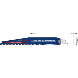 Bosch Expert Säbelsägeblatt S 1167 XHM, 10 Stück, für Holz und Metall. Demolition Sägeblatt mit Carbide Technology.