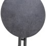 Runder, anthrazitfarbener Siena Garden Klapptisch Sola, Ø 80 cm. Gartentisch mit Stahlgestell.