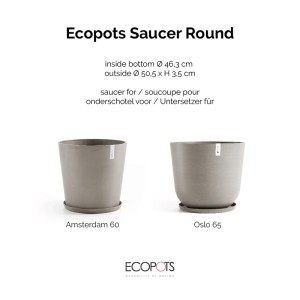 Ecopots Untersetzer Ø Braungrau 60 cm