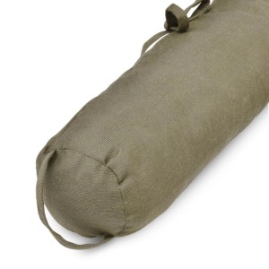 Beautissu Viento Zugluftstopper, 120cm, Taupe, mit Schlaufen zur Befestigung an Türen und Fenstern.