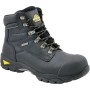 Schwarzer Workpower Sicherheitsstiefel S3 Zwaag 8681 Gr. 43 aus Leder, wasserdicht und robust.