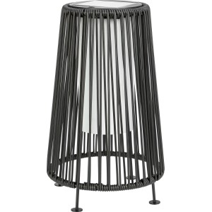 Schwarze Solar-LED-Dekoleuchte Aviano, 35 cm hoch, für Garten & Terrasse.