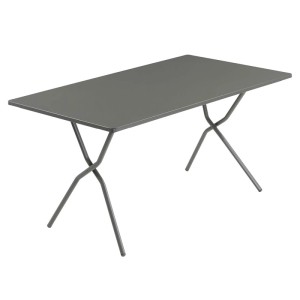 Lafuma Balkontisch Balcony, klappbar, 140x80 cm, Titan, ideal für Terrasse und Garten.