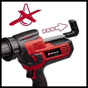 Einhell Akku-Kartuschenpistole TE-SG 18/10 Li Solo, Detailansicht des Rücklaufstopps.