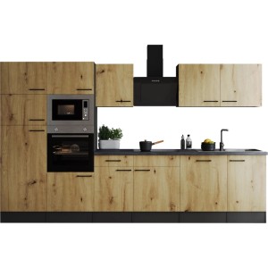 Respekta Küchenzeile Oliver 340 cm Artisan Eiche